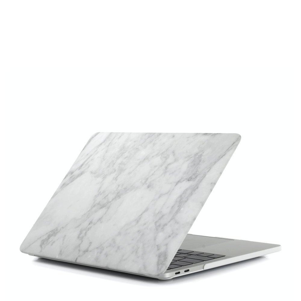 Image of MacBook Pro 16" (2019) Hard Case Hülle Dual Schutzabdeckung Marmor Optik - Weiss / Grau bei Apfelkiste.ch