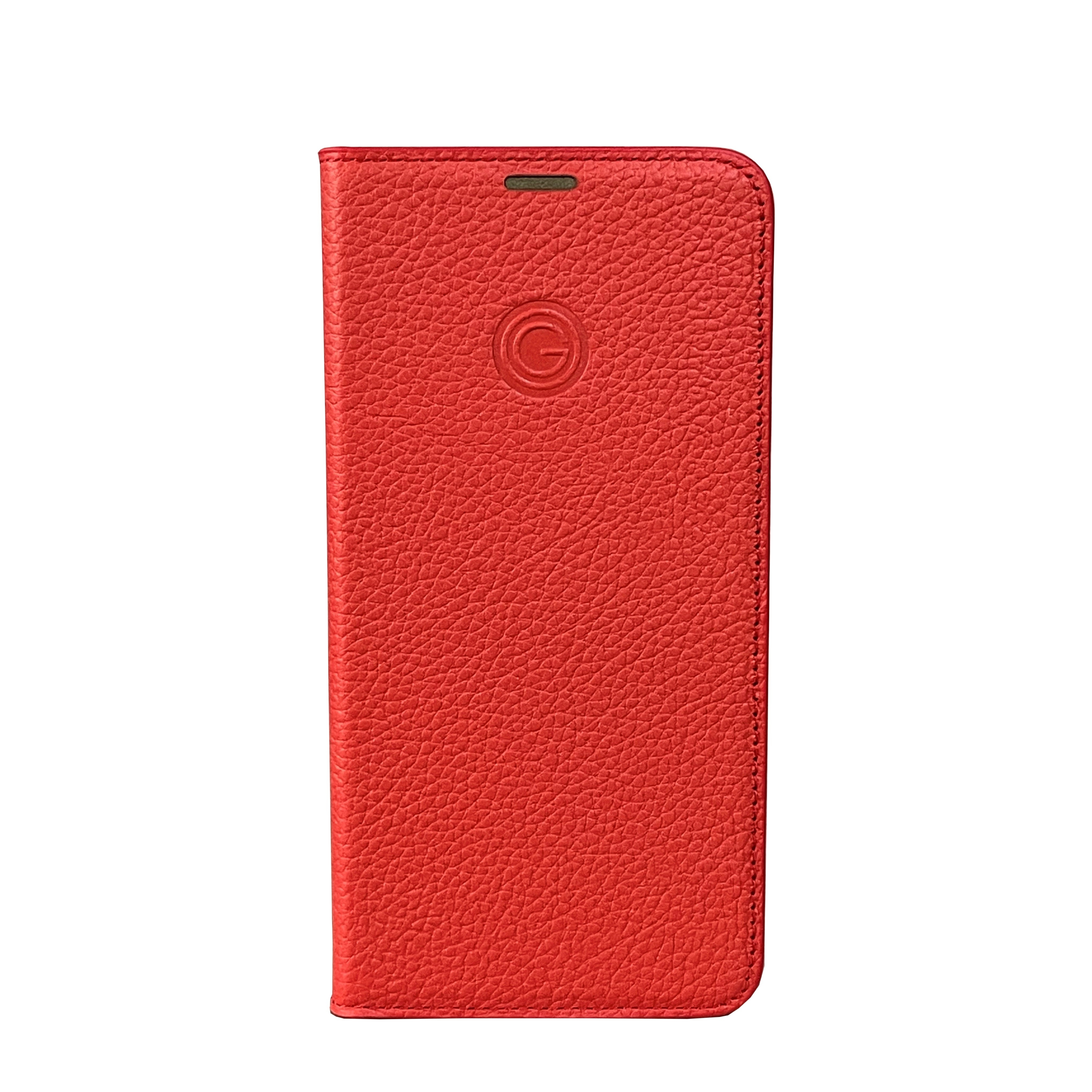 Image of Mike Galeli - Samsung Galaxy S21 FE 5G Echtleder Book Case Tasche Flip Cover Hand Made (MARCS21FE-M04) - Rot bei Apfelkiste.ch