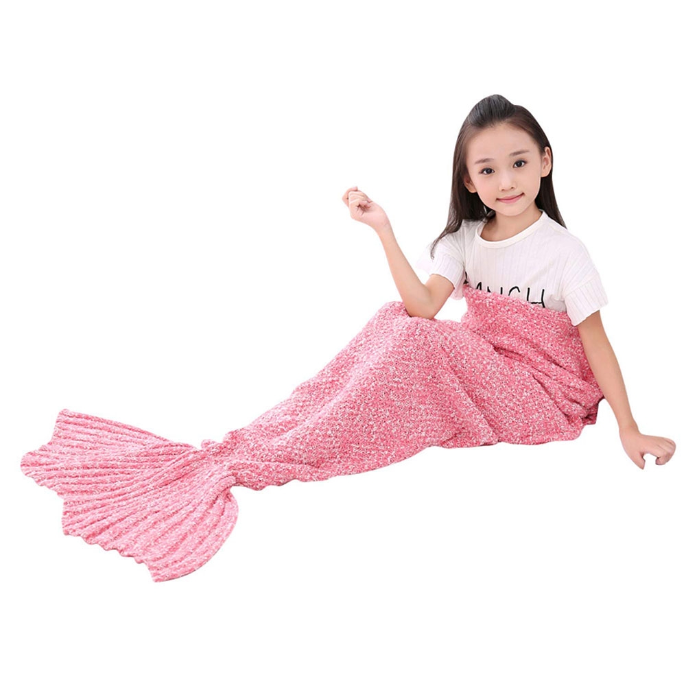 Meerjungfrau Decke Kinder Fleece Tail 138x52 cm rosa/violett pink Cuddle 