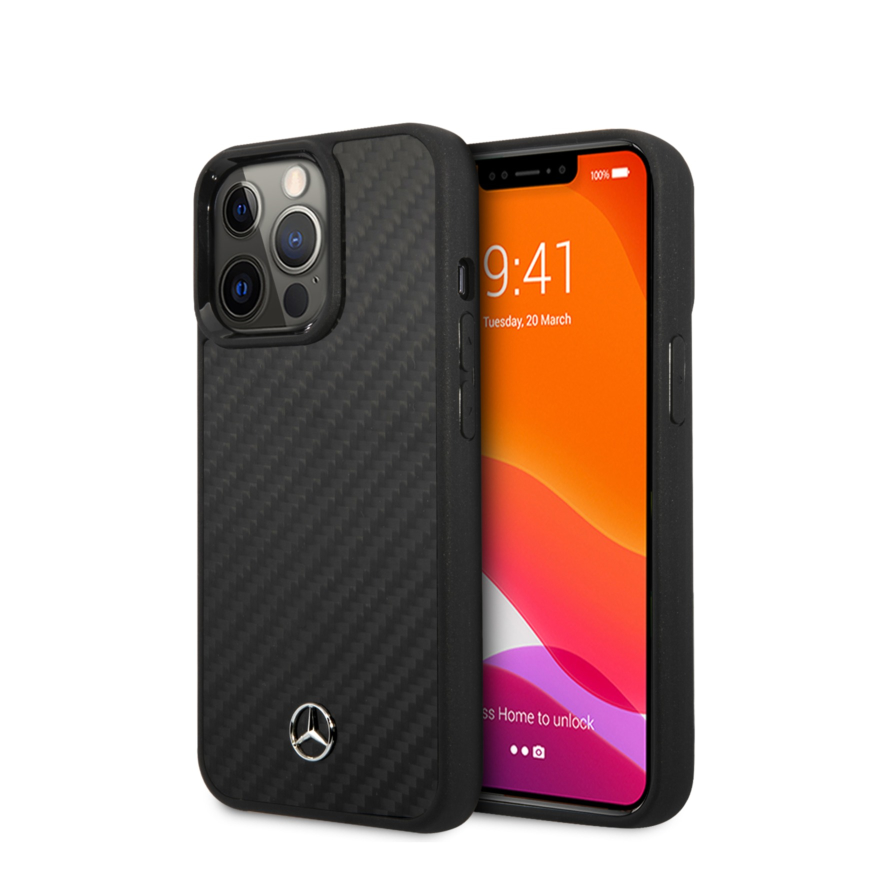 Image of Mercedes Benz - iPhone 13 Pro Max Hardcase Hülle Carbon Dynamic (MEHCP13XRCABK) - Schwarz bei Apfelkiste.ch