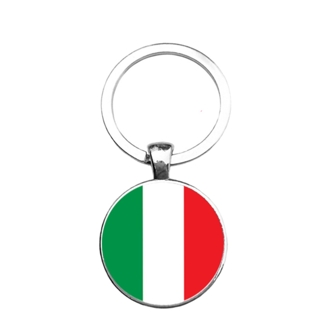 Image of Metall Flaggen Schlüsselanhänger Accessoire mit Spaltring - Italien bei Apfelkiste.ch