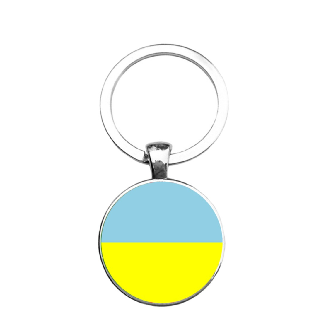 Image of Metall Flaggen Schlüsselanhänger Accessoire mit Spaltring - Ukraine bei Apfelkiste.ch