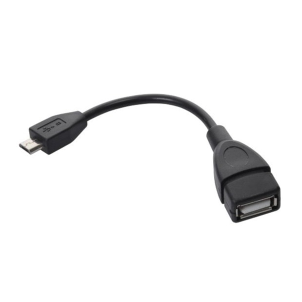 Image of USB A auf Micro USB Buchse Adapter Kabel - Länge 12 cm - Schwarz bei Apfelkiste.ch