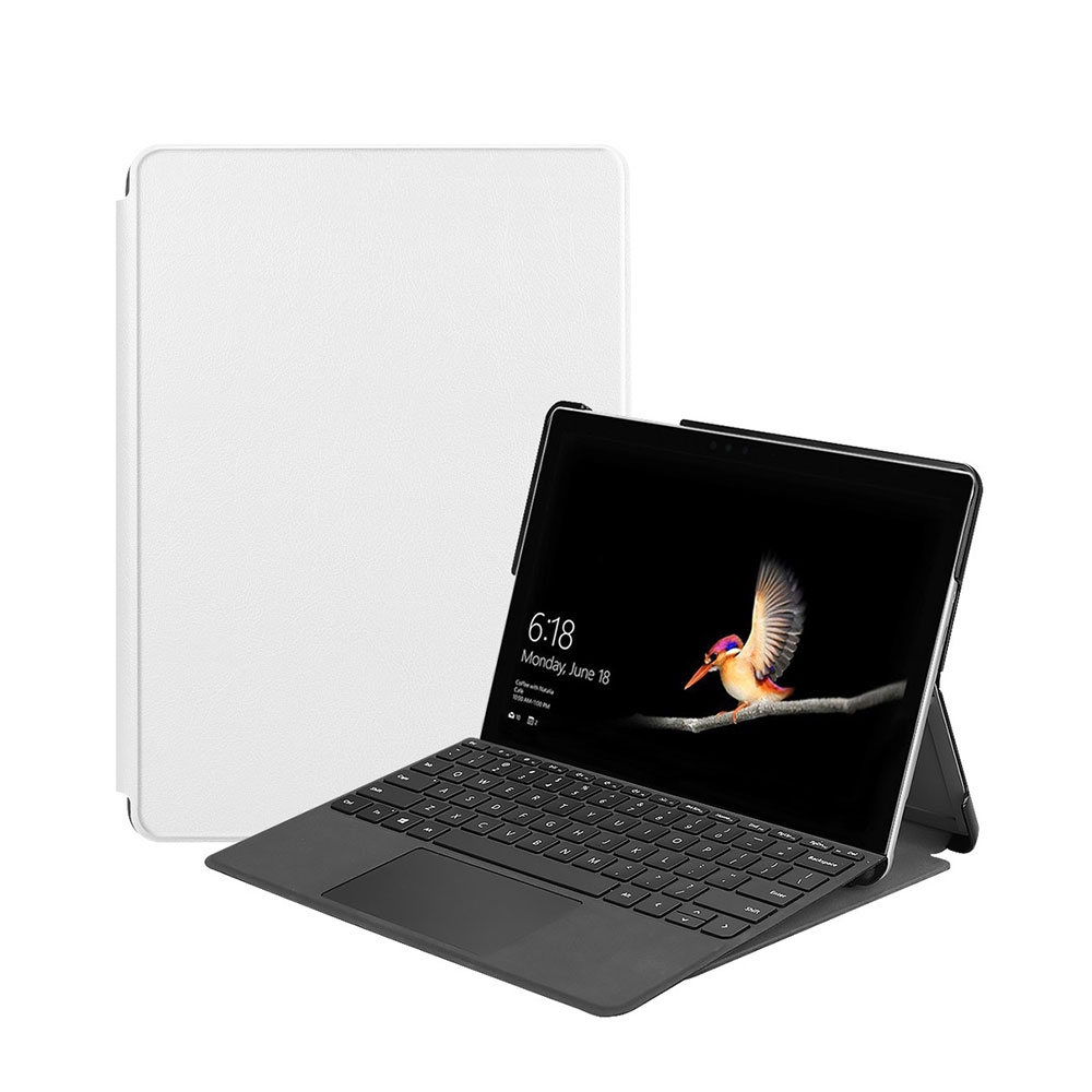 Image of Microsoft Surface Go 3 / Go 2 / Go Leder Tasche Hülle mit Standfunktion - Weiss bei Apfelkiste.ch