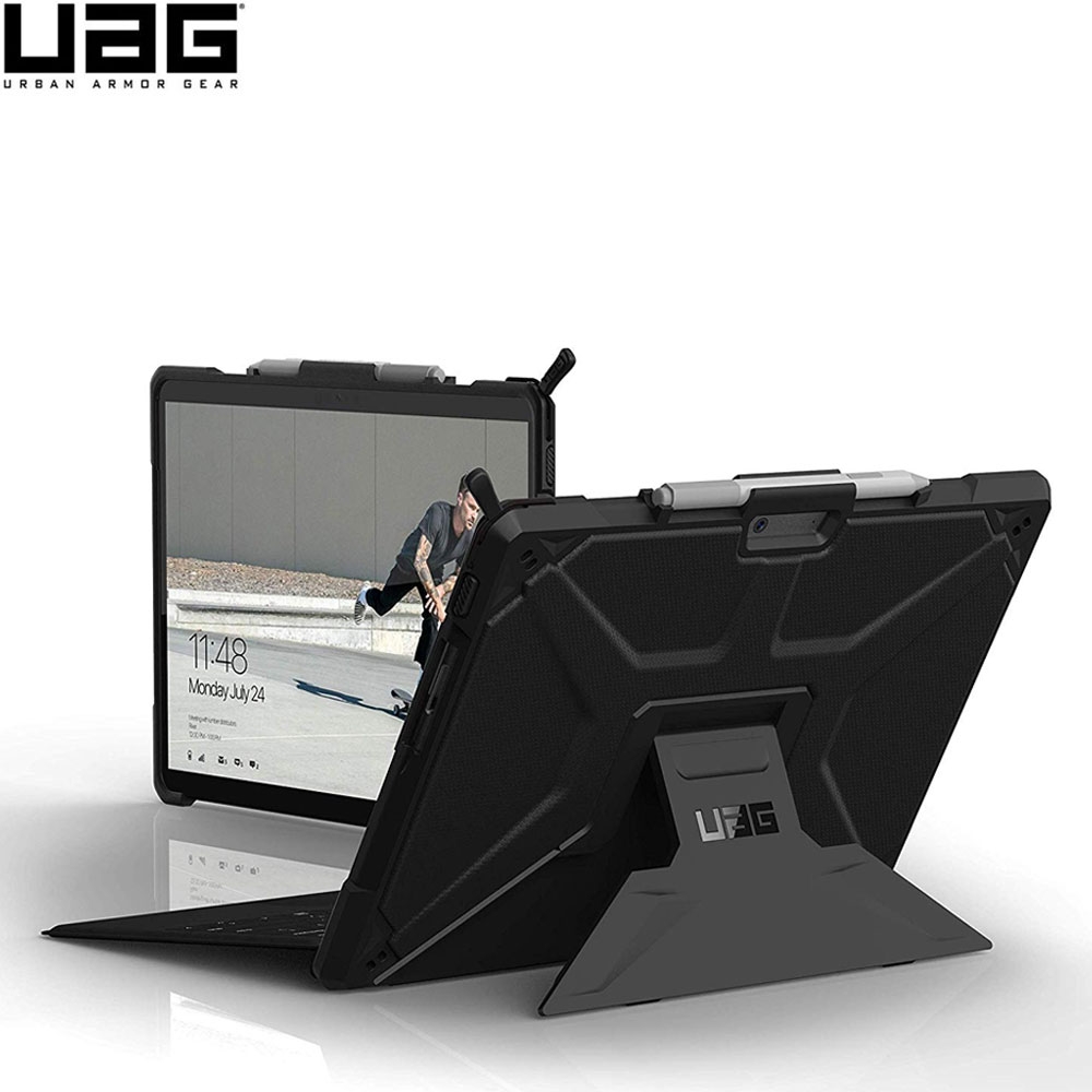 UAG Urban Armor Gear - Microsoft Surface Pro X Schutzhülle Metropolis (321786114040) + Pencil Halter - Schwarz