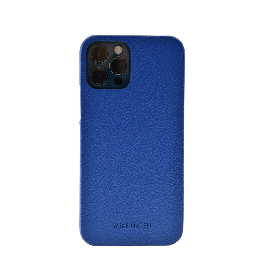 Image of Mike Galeli - iPhone 12 / iPhone 12 Pro Echtleder Hülle Back Case (LENNYIP12_6.1-M11) - Blau bei Apfelkiste.ch