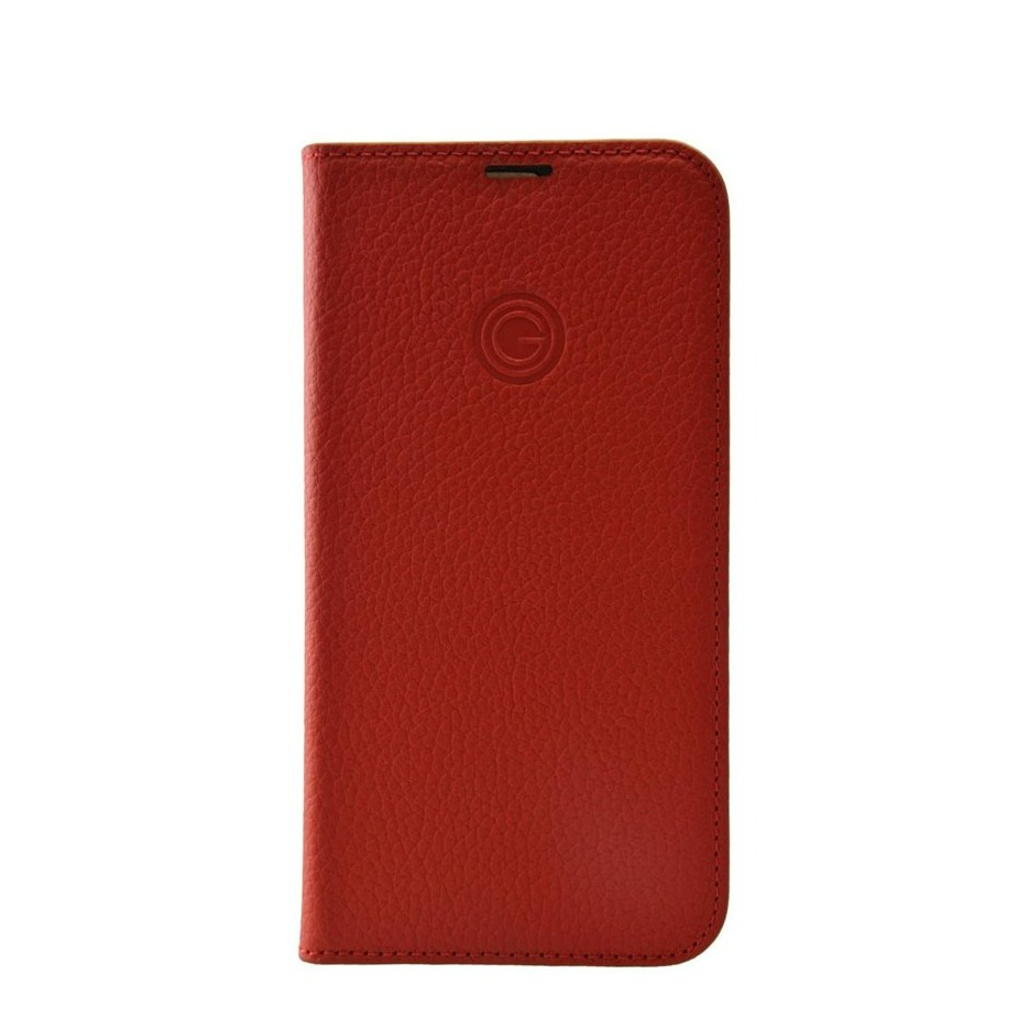 Image of Mike Galeli - iPhone 13 Pro Echtleder Book Case Tasche Flip Cover Hand Made (MARCIP13PRO-M04) - Rot bei Apfelkiste.ch