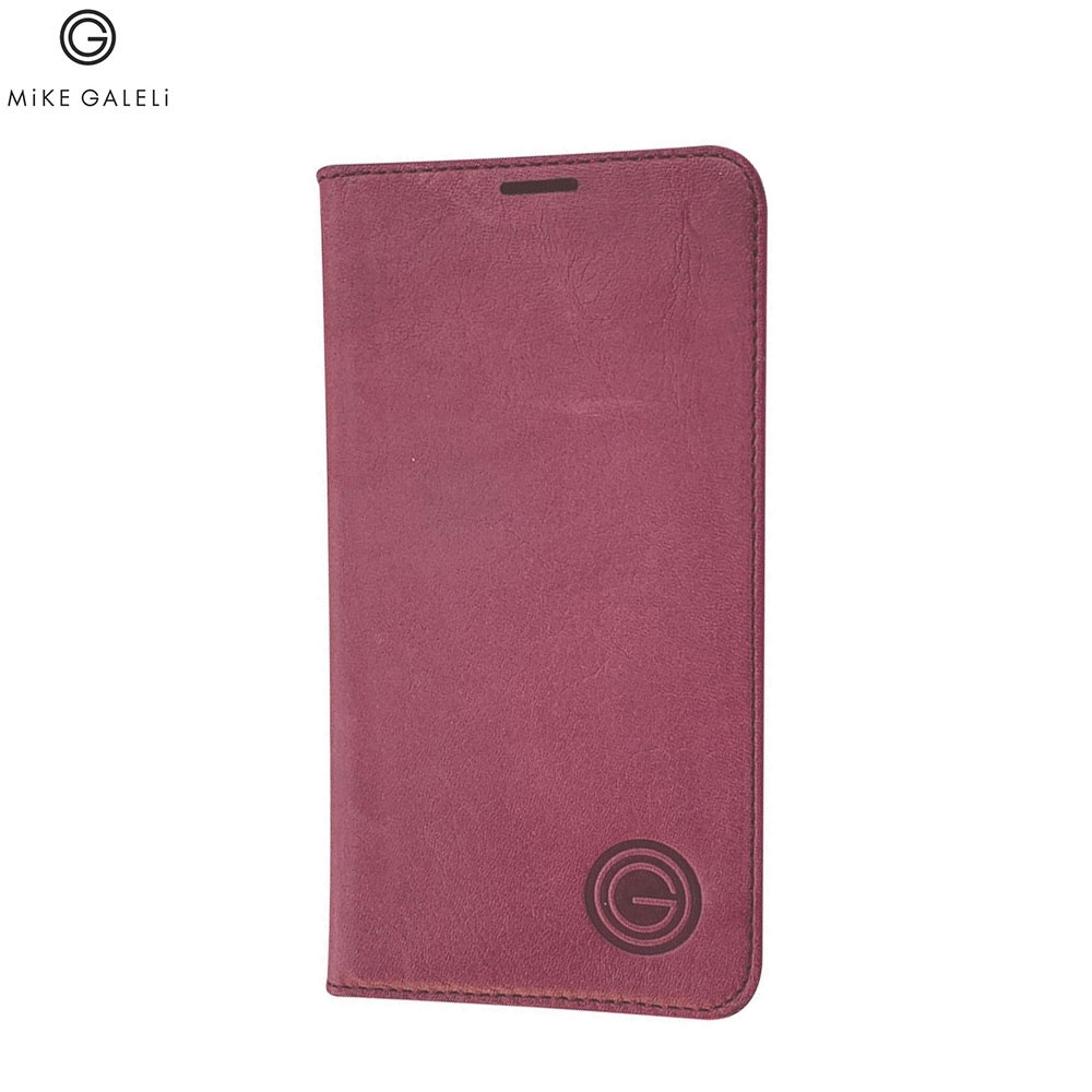 Samsung Galaxy S6 Echtleder Book Case Tasche Flip Cover Hand Made (G-SG6BOOK-03) - Rot