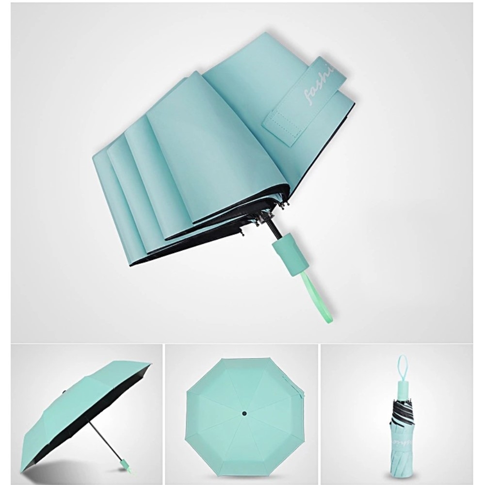Image of Kompakter Mini Regenschirm Sonnenschutz Taschenschirm Ausziehbar - Türkis bei Apfelkiste.ch