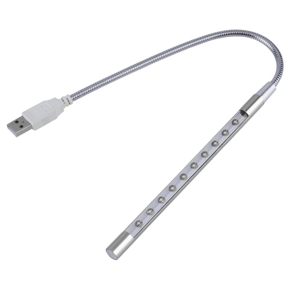 Image of Mini USB LED Licht Leselampe biegbar für Notebook / Laptop - Silber bei Apfelkiste.ch