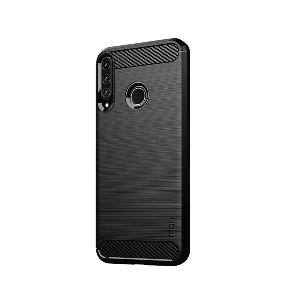 Image of Mofi - Huawei P40 Lite E Gummi Case Schutzhülle Carbon Look - Schwarz bei Apfelkiste.ch