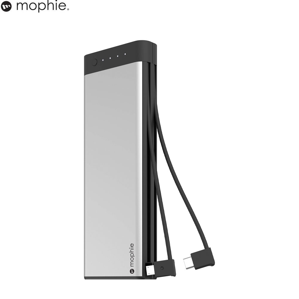 Encore 10050mAh Fast Charge Aluminium USB C / Micro USB Power Bank mit 15W (4075) - Silber / Schwarz