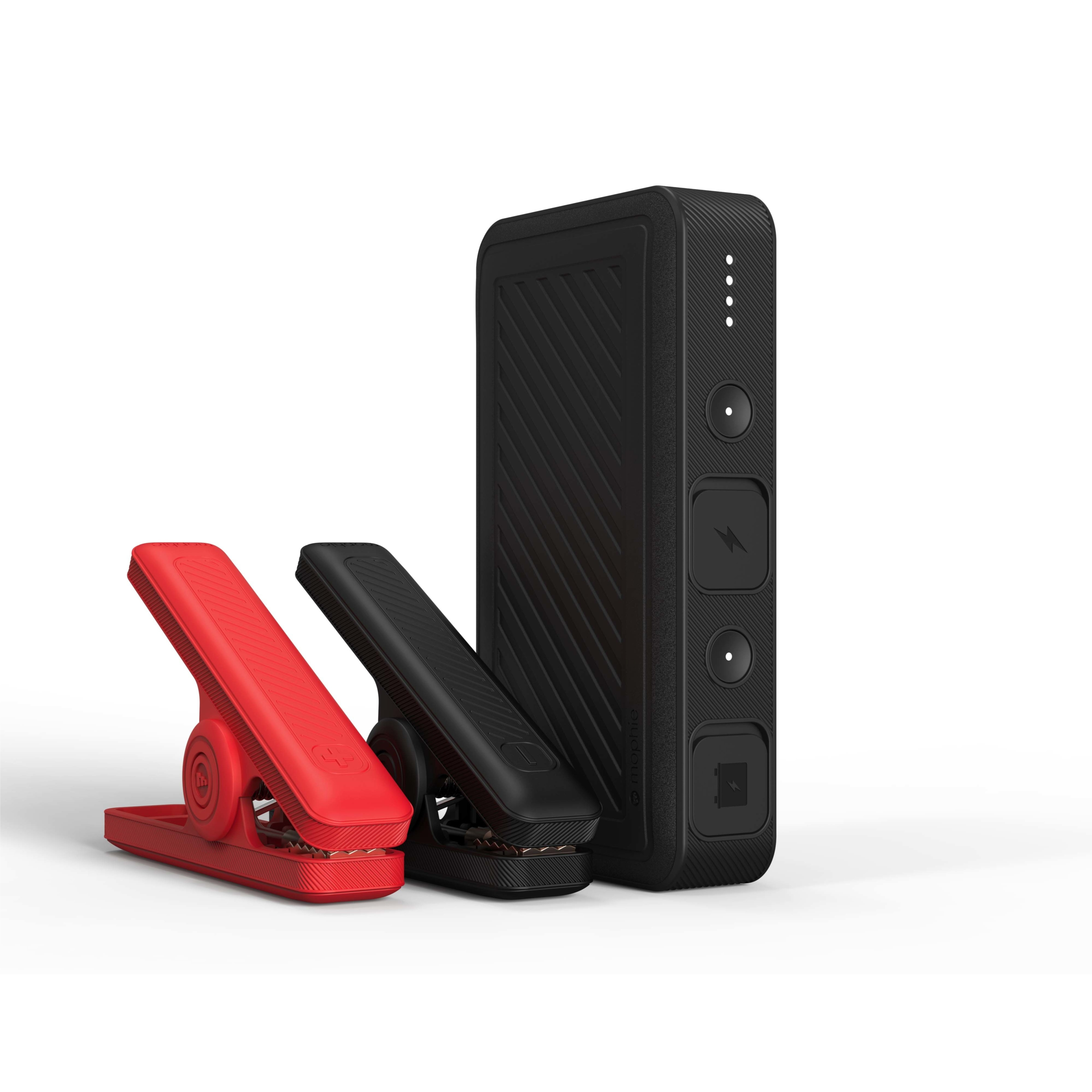 Image of Mophie - Go Rugged Jumpstart 3in1 Dual USB A Power Bank 8100mAh + Auto KFZ Start Hilfe Überbrückungskabel / LED Flutlicht (401107703) - Schwarz bei Apfelkiste.ch