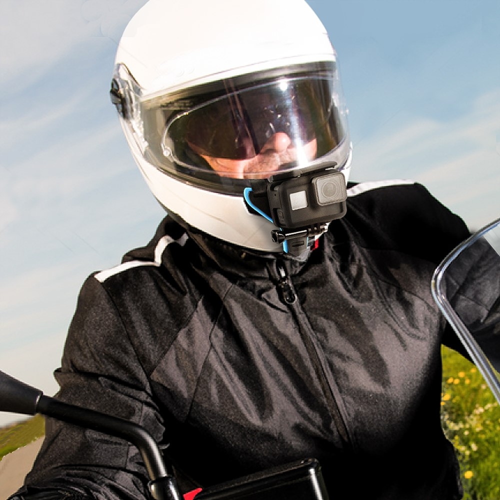 Universal Motorrad Helm Halterung für GoPro Schwarz