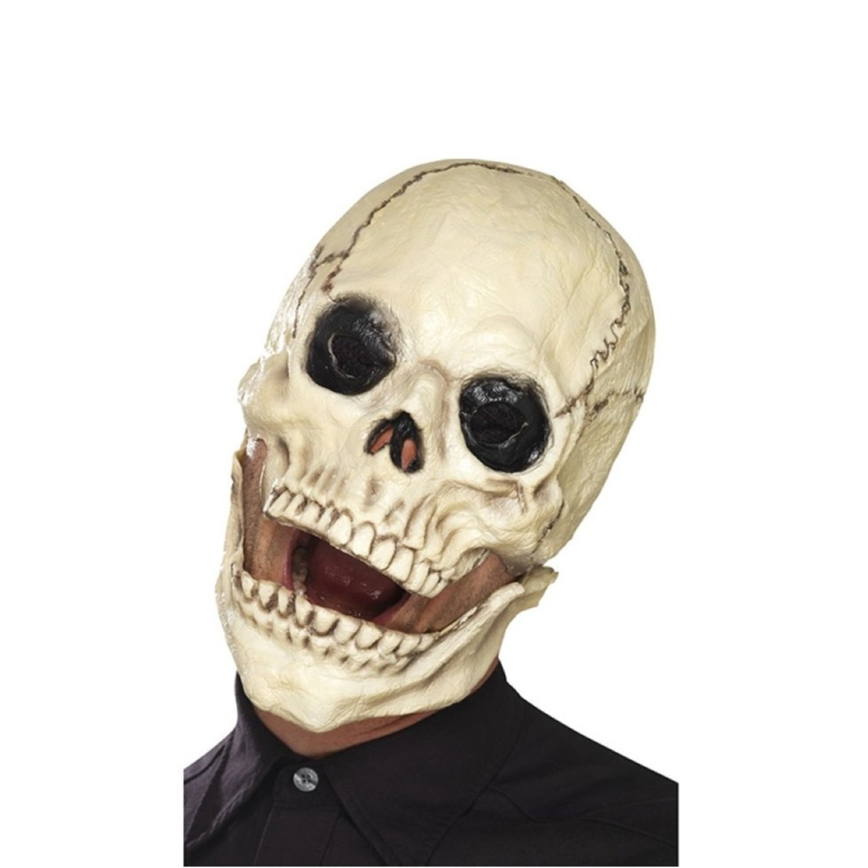 Image of Motto Party Maske Gesichtsmaske aus Latex Totenkopf - Braun bei Apfelkiste.ch