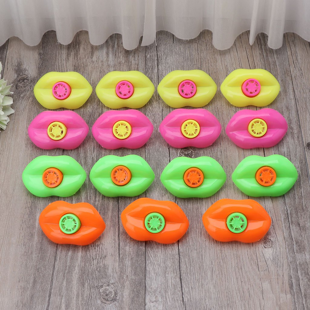 HONMEET Lot De 20 Sifflets Lèvres Rigolos Pour Enfants – Fête, Jeux Et Anniversaire – Couleurs Vives Et Léger