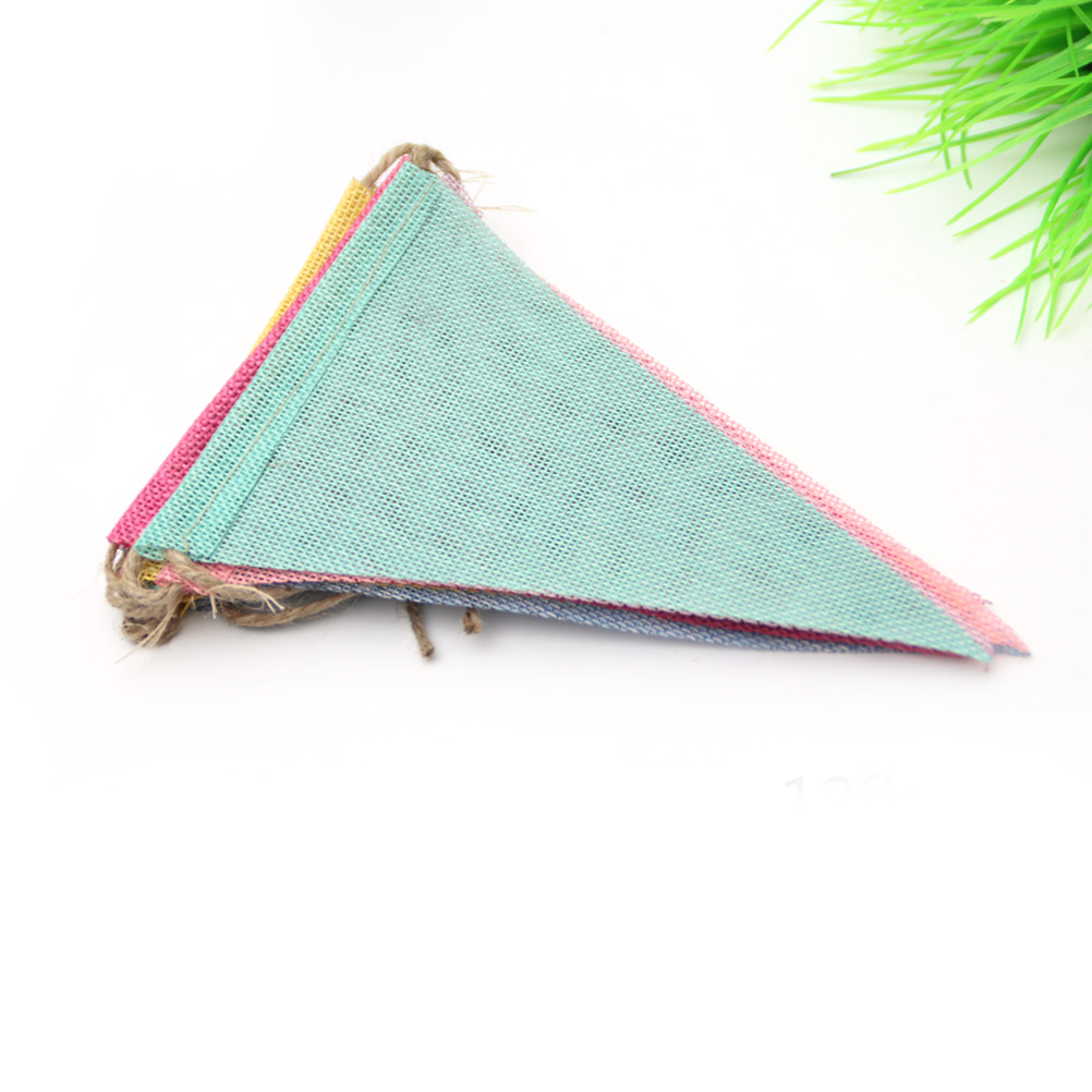 Wimpelkette Stoff 10-teilig - Hellgrüne Girlande Für Kinderzimmer & Geburtstagsfeiern