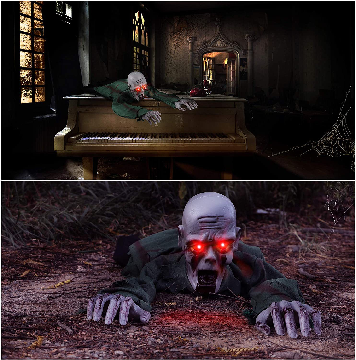 LED Halloween Dekoration Schreiender Grusel Zombie