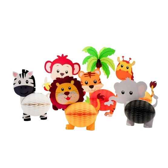 SAVITA 8er Set Waben-Tafelaufsätze 3D Heldendeko - Bunte Partydekoration Für Geburtstage & Babypartys