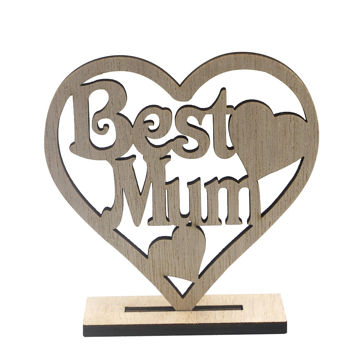 Image of Muttertag DIY Dekoration Holz Aufsteller - Best Mum bei Apfelkiste.ch