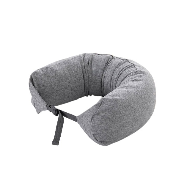 Image of Weiches Nackenkissen Nackenhörnchen aus Baumwolle - Grau bei Apfelkiste.ch