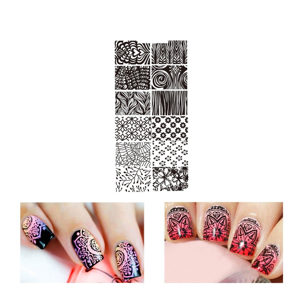 Image of Nail Art Nagelsticker Edelstahl Tattoo Schablone Nail Stamping Maniküre - Motiv 28 bei Apfelkiste.ch