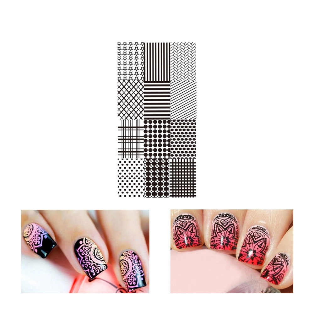 Image of Nail Art Nagelsticker Edelstahl Tattoo Schablone Nail Stamping Maniküre - Motiv 30 bei Apfelkiste.ch