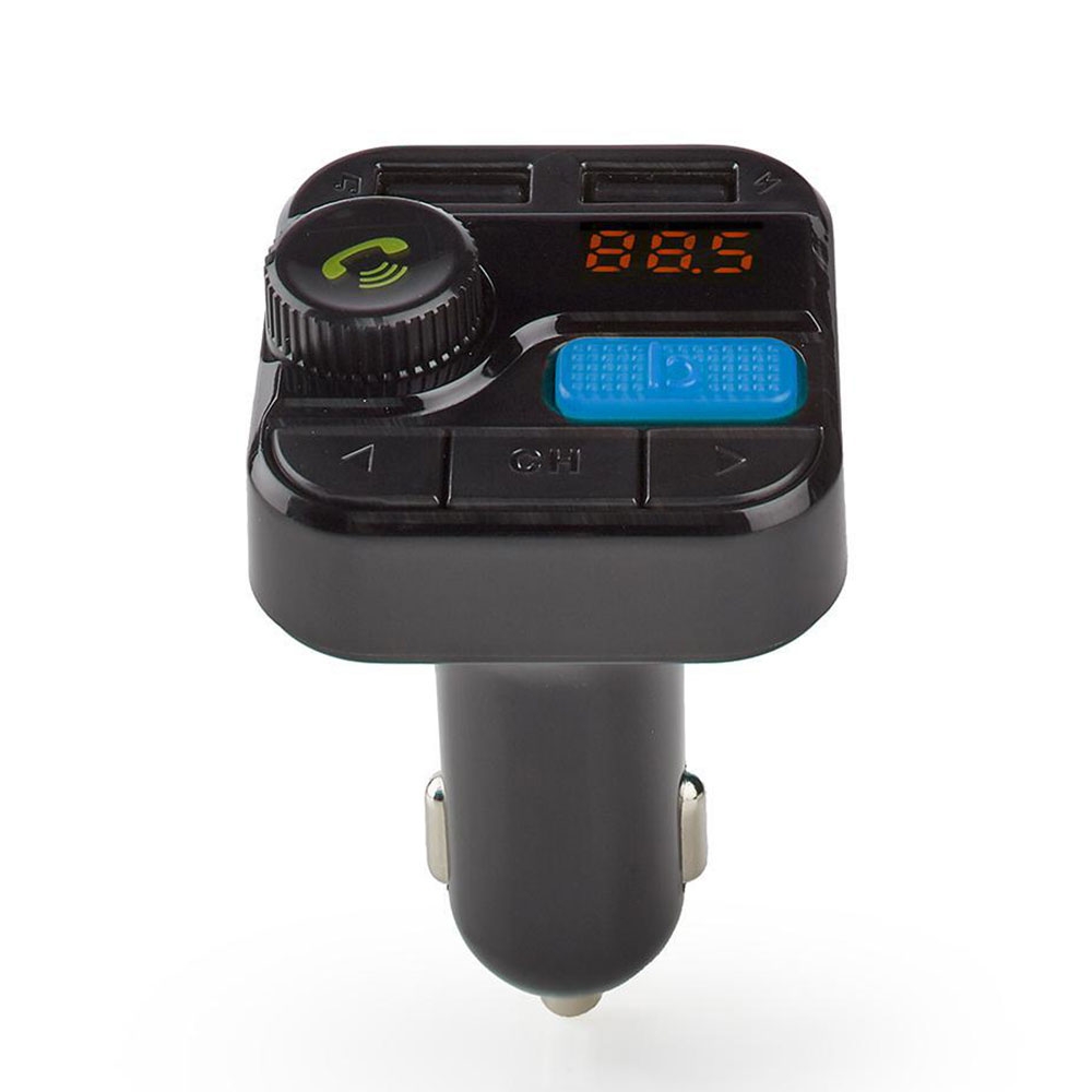 Image of Nedis - (2.4A) KFZ FM Audio Transmitter Bluetooth 5.0 Freisprecheinrichtung mit Bass Booster (CATR121BK) - Schwarz bei Apfelkiste.ch