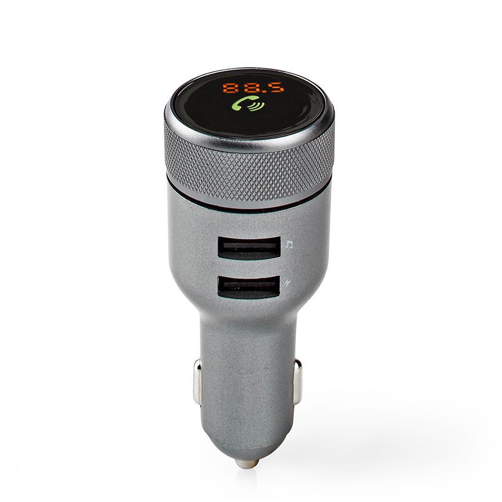Image of Nedis - (2.4A) KFZ FM Audio Transmitter MP3 Player Bluetooth 4.2 Freisprecheinrichtung + USB Ladeport (CATR122BK) - Grau bei Apfelkiste.ch