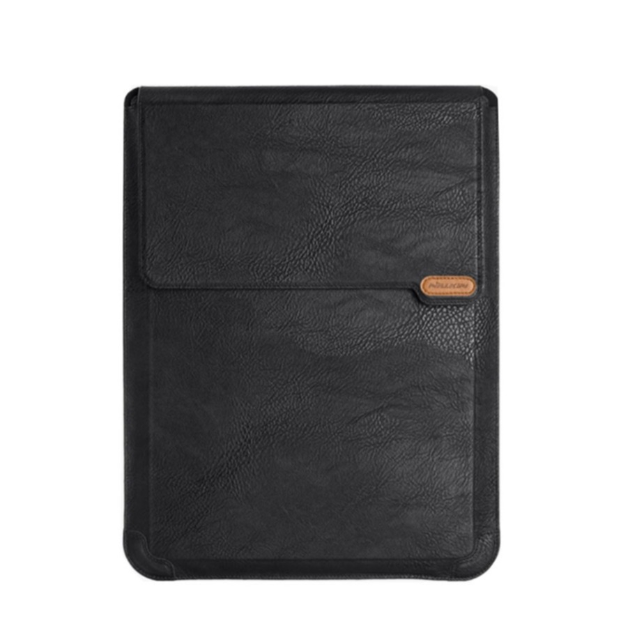 Image of Nillkin - 3in1 Universal 14" Laptop / MacBook / Tablet Leder Tasche Sleeve + Mauspad + Aufsteller im Vintage Look- Schwarz bei Apfelkiste.ch