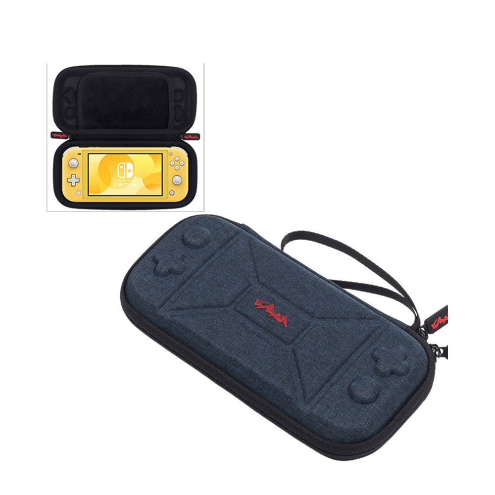 Image of Nintendo Switch Lite Reise Box Schutztasche Hartschale mit Handschlaufe - Dunkelblau bei Apfelkiste.ch