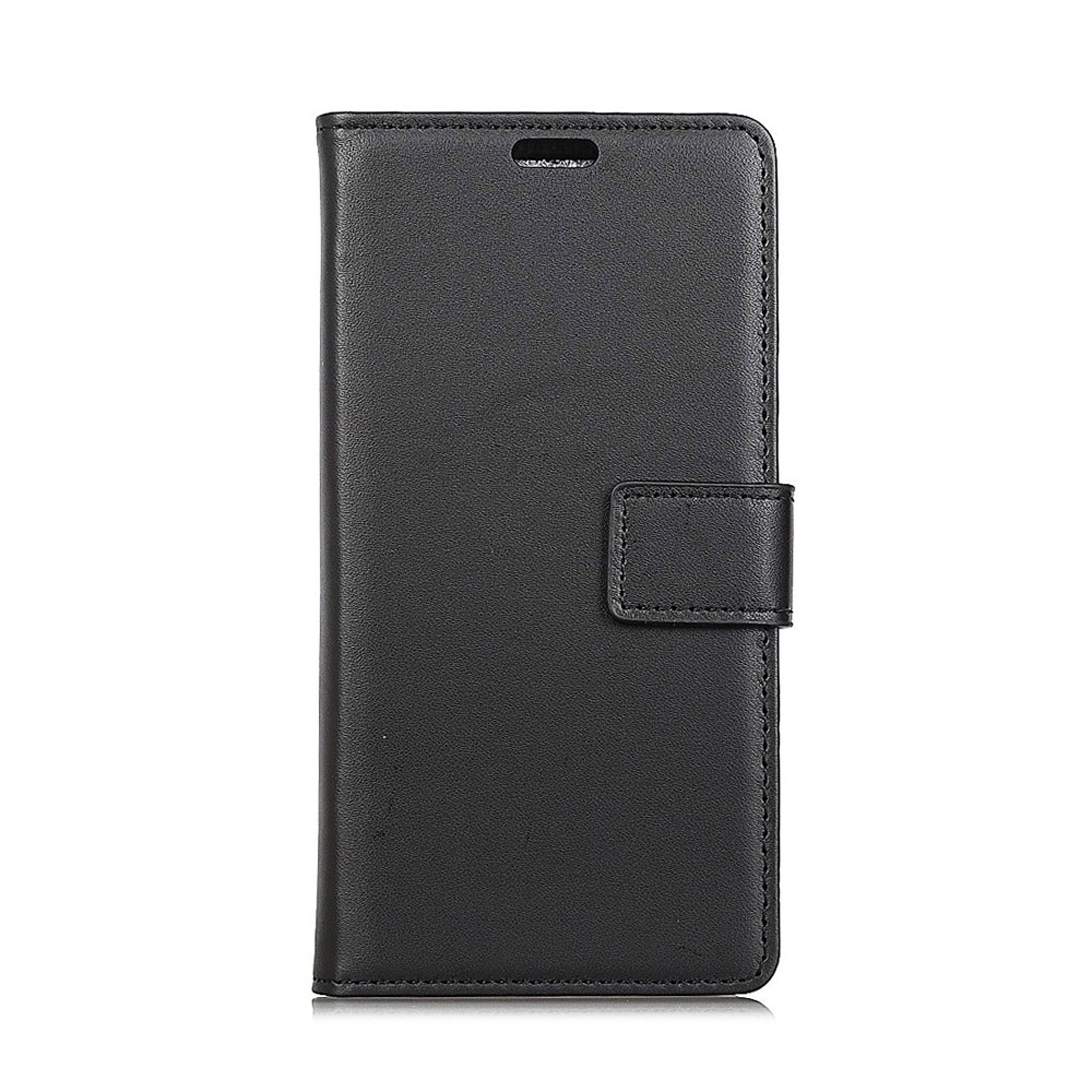 Nokia 2.1 Leder Tasche Flip Cover mit Kartenfächer - Schwarz