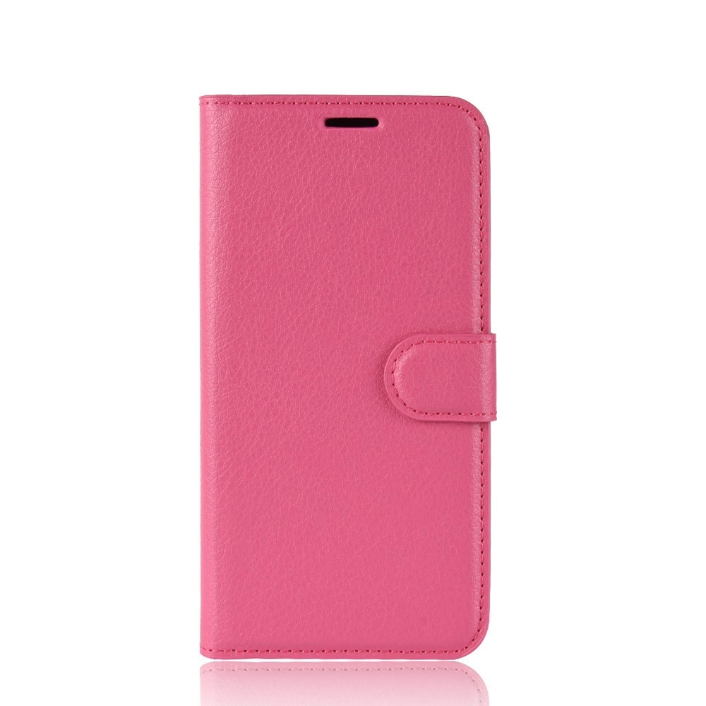 Image of Nokia 2.3 Leder Tasche Flip Cover Litchi Look - Pink bei Apfelkiste.ch
