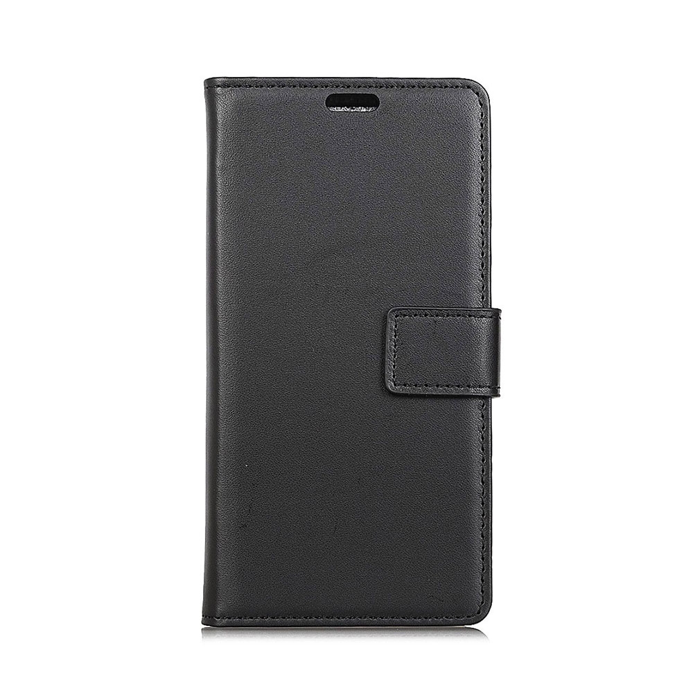 Nokia 3.1 Leder Tasche Flip Cover mit Kartenfächer - Schwarz