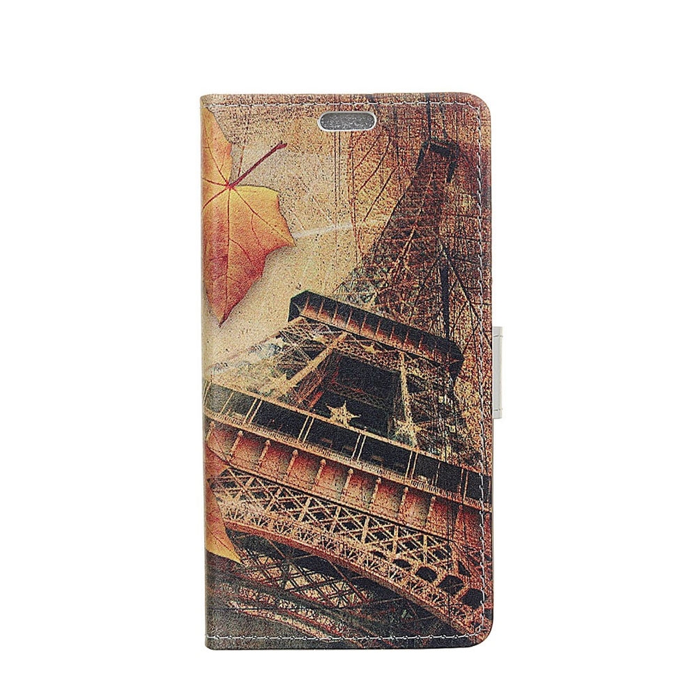 Image of Nokia 3.4 Leder Tasche mit Kartenfächern Eiffelturm - Braun bei Apfelkiste.ch