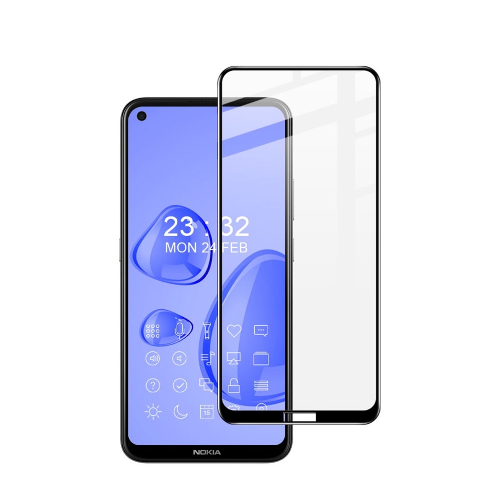 Image of Imak - Nokia 3.4 Full-Screen Vollbild Glas Display Schutz mit Rahmen - Schwarz bei Apfelkiste.ch