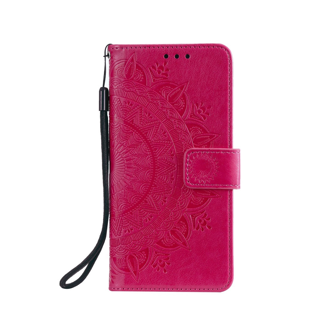 Nokia 5.3 Leder Tasche Wallet - Mandala Flowers - Pink