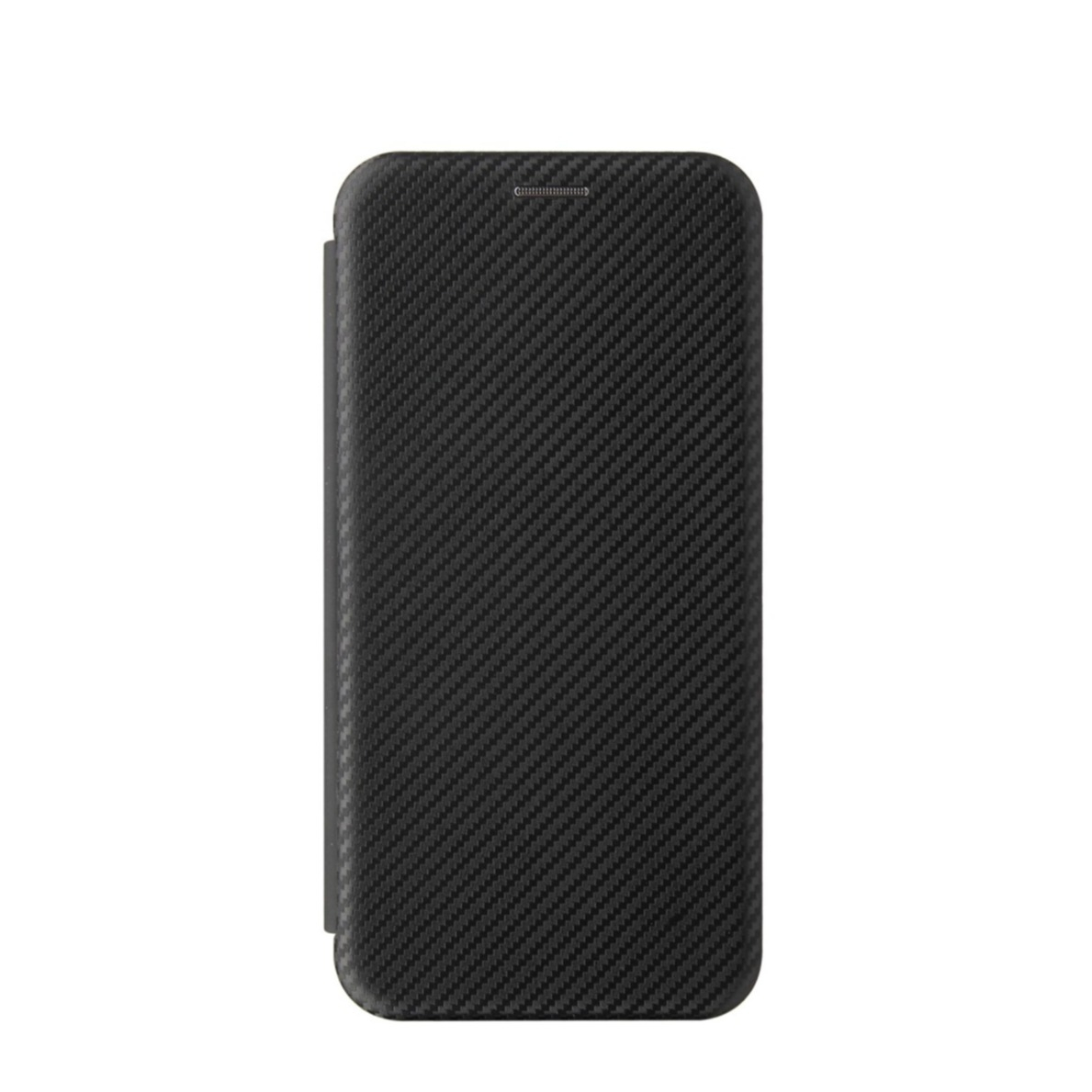 Image of Nokia 5.4 Leder Tasche Flip Cover Carbon Look - Schwarz bei Apfelkiste.ch