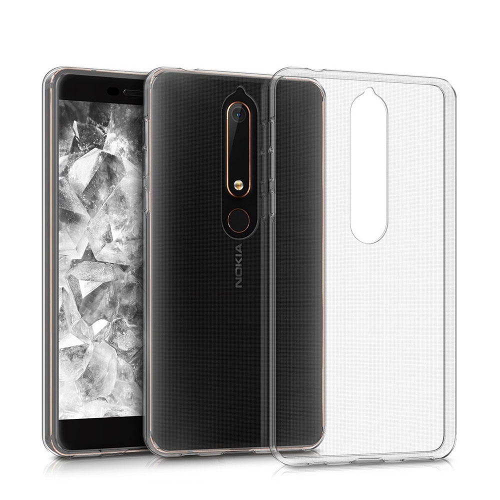 Image of Nokia 6.1 (2018) Gummi Hülle Slim Look 0.8mm - Transparent bei Apfelkiste.ch