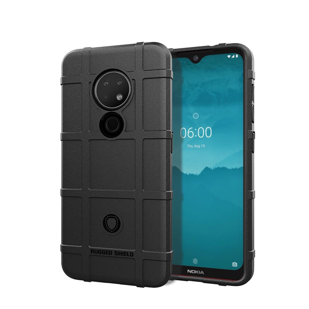 Image of Nokia 6.2 / Nokia 7.2 Outdoor Gummi Schutzhülle Anti-Shock - Schwarz bei Apfelkiste.ch