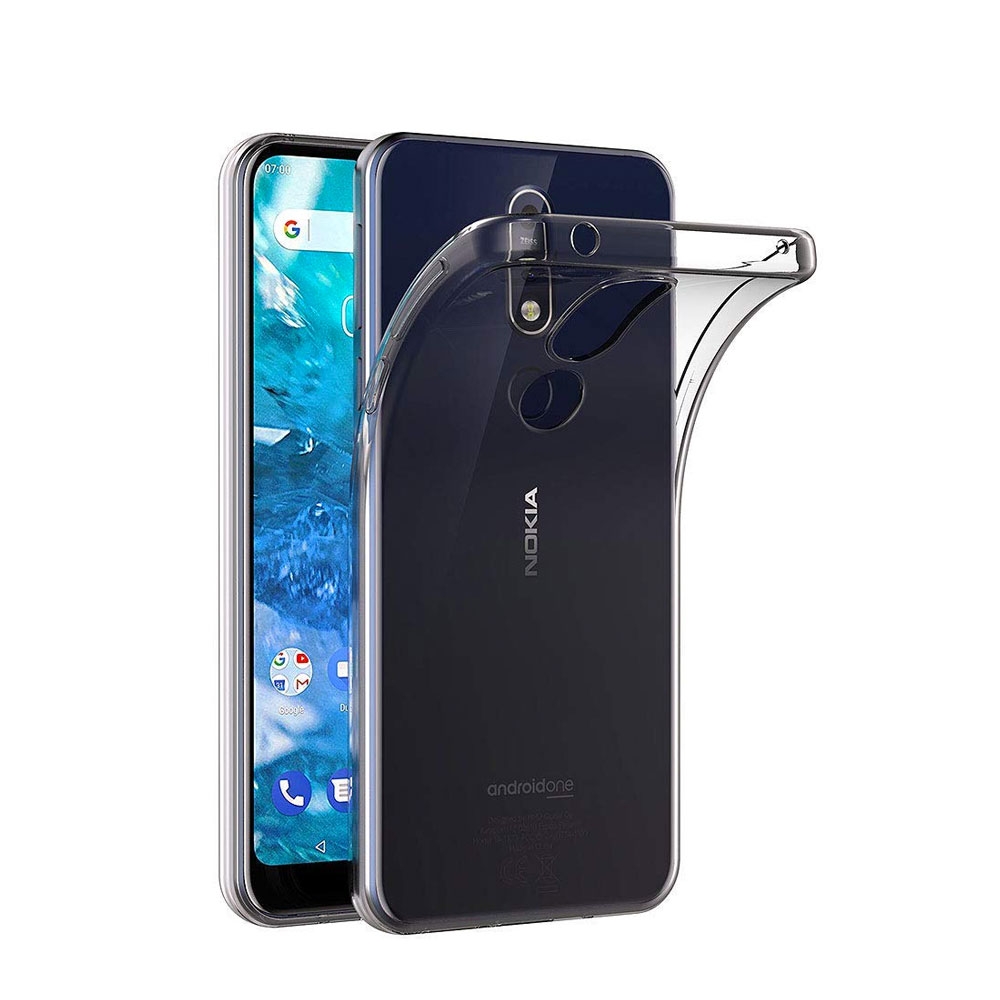 Image of Nokia 7.1 Gummi Hülle Case Slim Design - Transparent bei Apfelkiste.ch