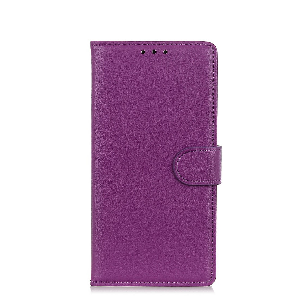 Image of Nokia 6.2 / Nokia 7.2 Leder Tasche Flip Cover Litchi Look - Violett bei Apfelkiste.ch