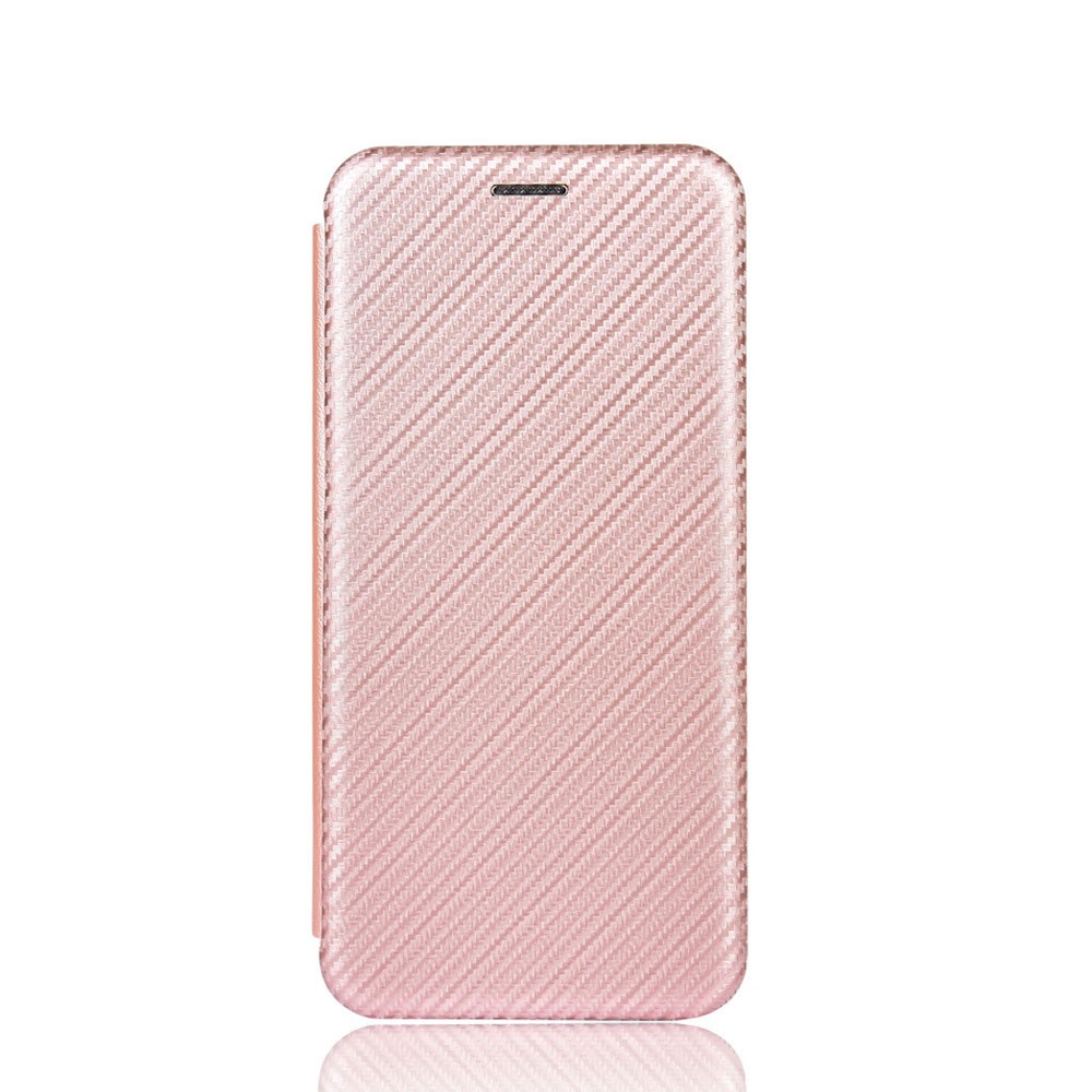 Image of Nokia 8.3 5G Leder Tasche Flip Cover Carbon Look - Roségold bei Apfelkiste.ch