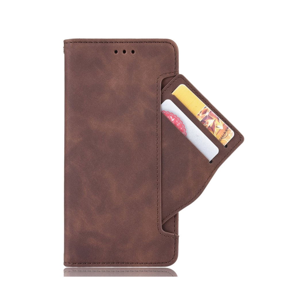 Image of Nokia 8.3 5G Leder Tasche Flip Cover im Retro Look mit Kartenfächer - Braun bei Apfelkiste.ch