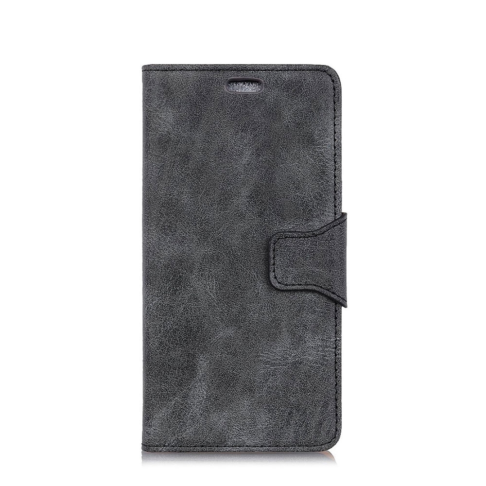 Nokia 9 PureView Vintage Leder Tasche Flip Cover mit Kartenfächer - Grau