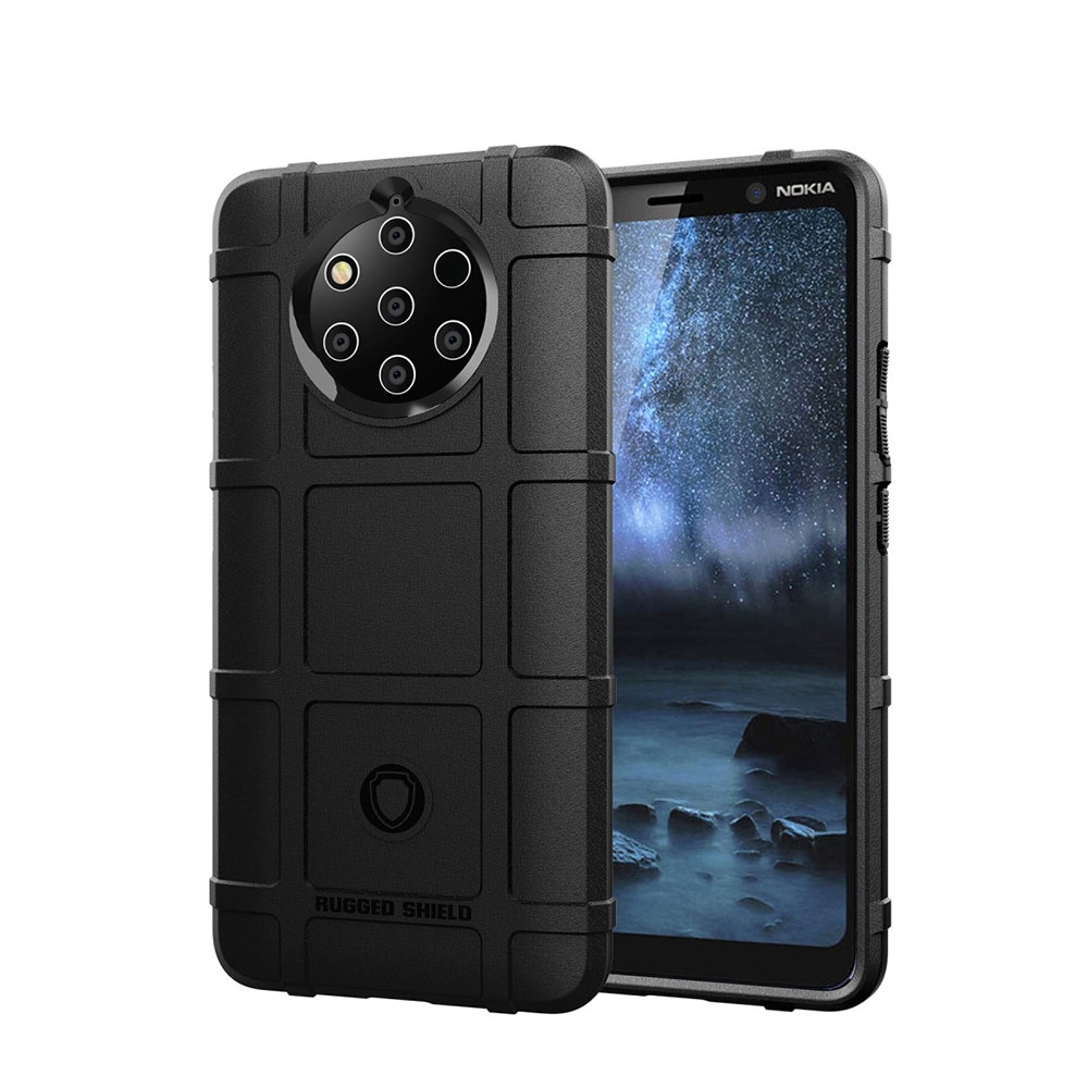 Image of Nokia 9 PureView Outdoor Gummi Schutzhülle Anti-Shock - Schwarz bei Apfelkiste.ch
