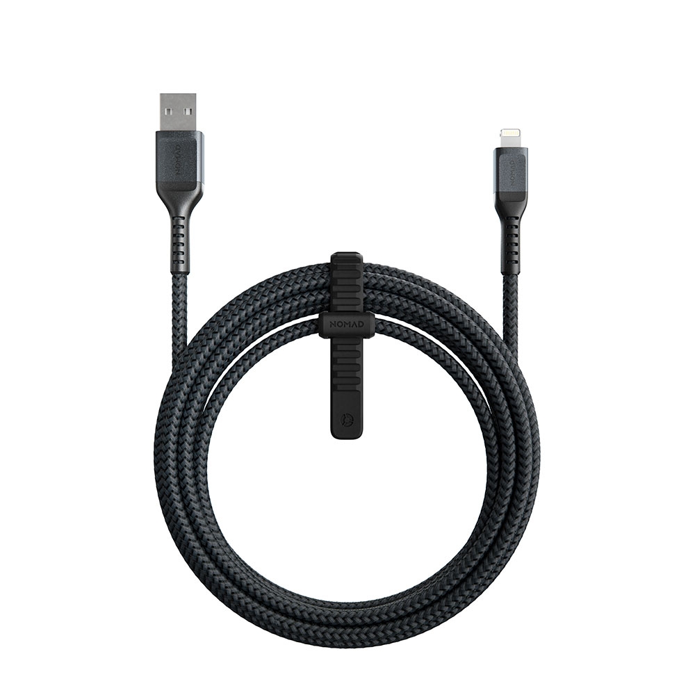 Image of Nomad - (3m) MFI 2.4A/12W Lightning auf USB A Ladekabel (NM01A11B00) - Schwarz bei Apfelkiste.ch