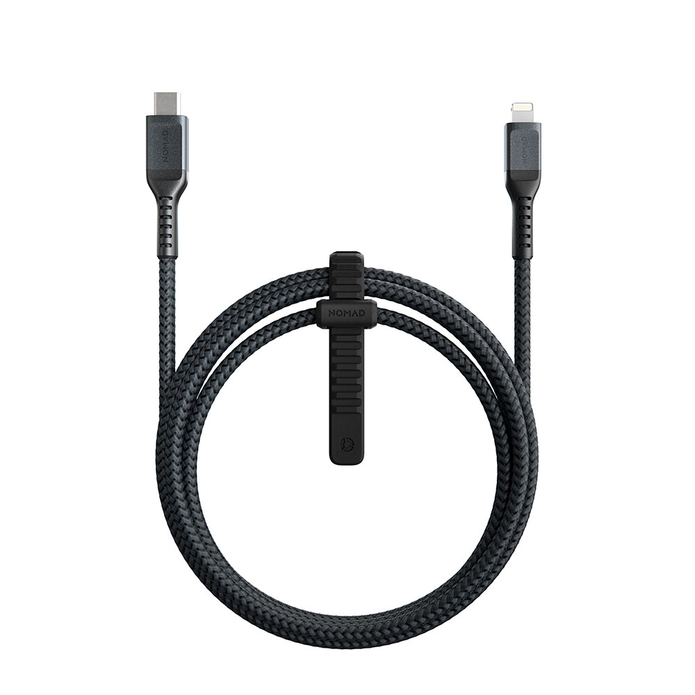 Image of Nomad - (1.5m) MFI 2A/18W Lightning auf USB C Kevlar® Schnellladekabel (NM01912000) - Schwarz bei Apfelkiste.ch