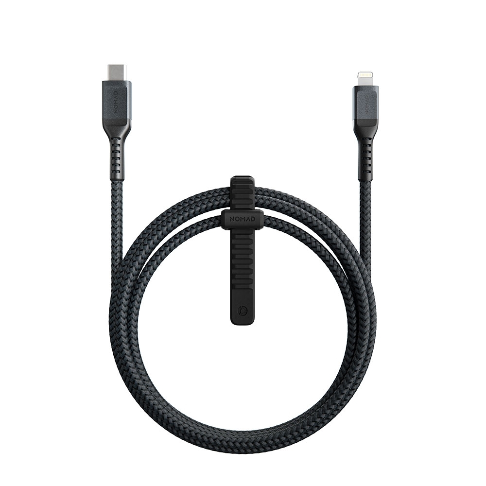 Image of Nomad - (3m) MFI 2A/18W Lightning auf USB C Kevlar® Schnellladekabel (NM01A11000) - Schwarz bei Apfelkiste.ch
