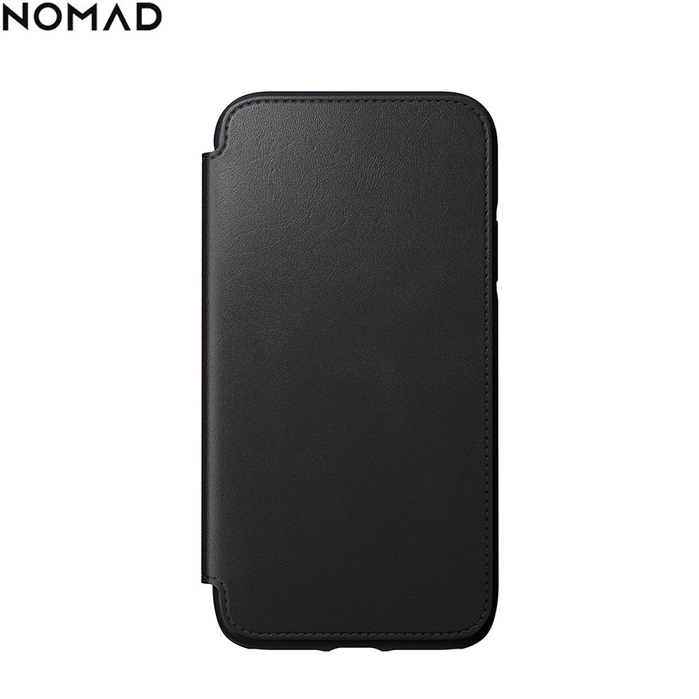 iPhone 11 Echtleder Book Case Tasche Rugged Folio mit Kartenfächern (NM21X10000) - Schwarz